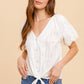 Puff Sleeve Button Down Blouse