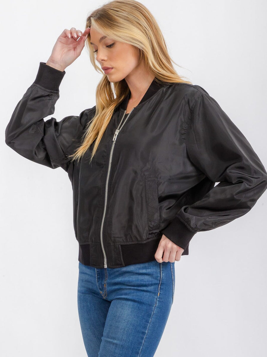 Black Bomber Jacket