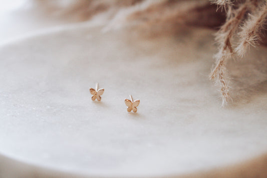 Mini Butterfly Gold Studs