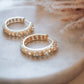 Big Textured CZ Hoop Huggies - 32mm