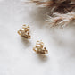 Monstera Leaf Gold Studs