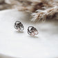 Monstera Leaf Silver Studs