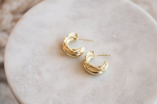 Chunky Twisted Hoops