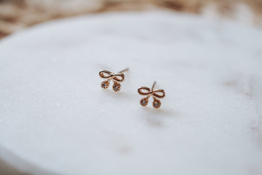 Mini CZ Bow Studs