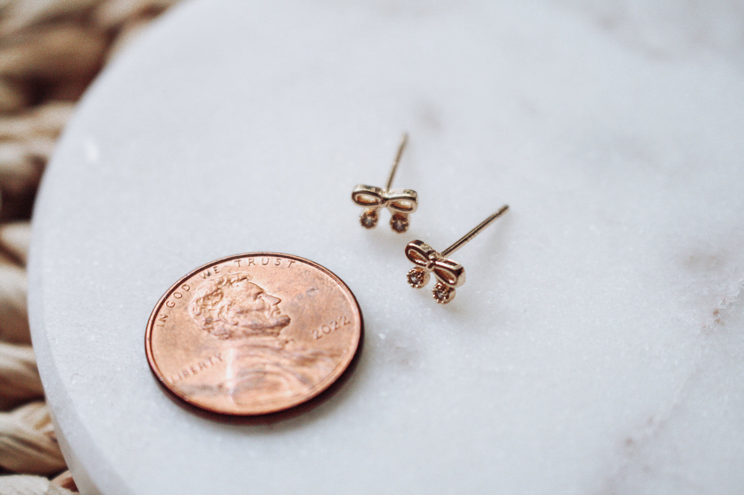 Mini CZ Bow Studs