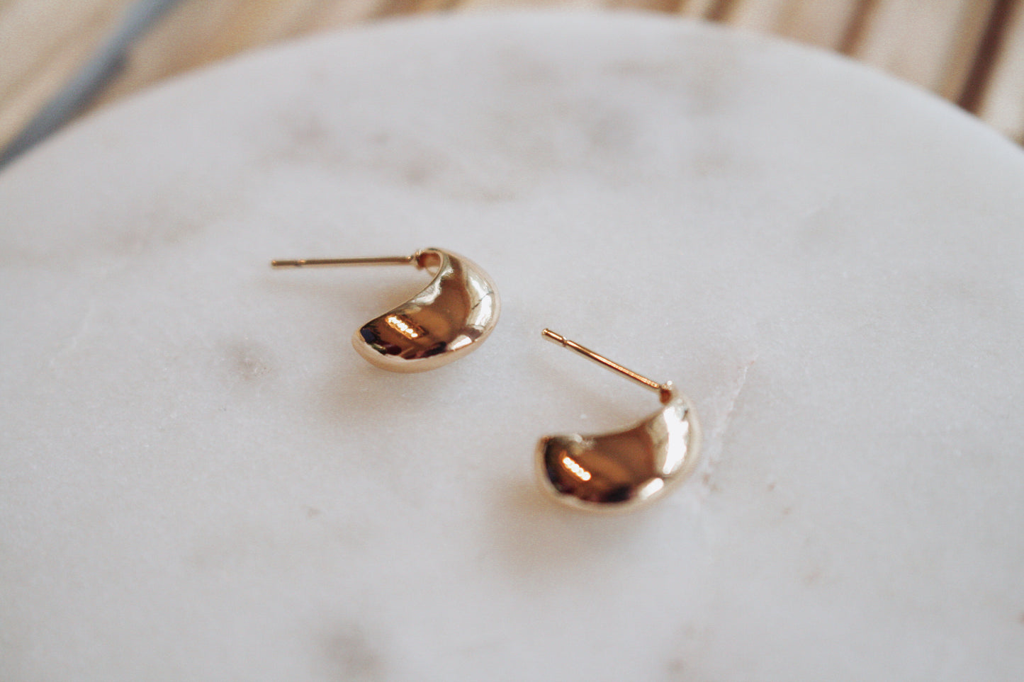 Teardrop Hoops - Gold