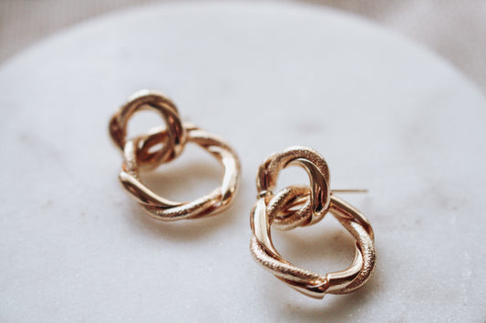 Textured Ring Stack Earrings