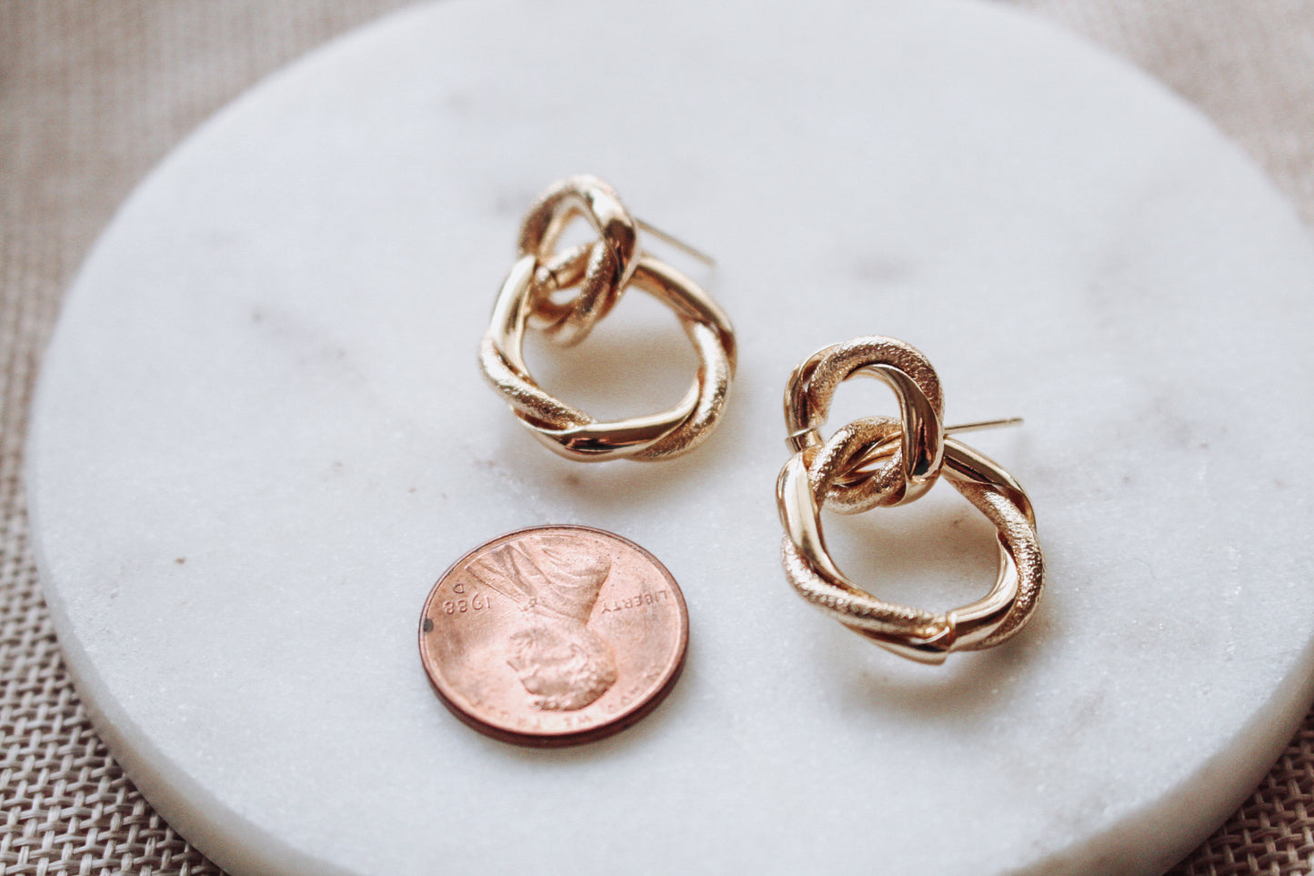 Textured Ring Stack Earrings