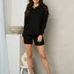 Ribbed Long Sleeve and Short Lounge Set - Multiple Color Options