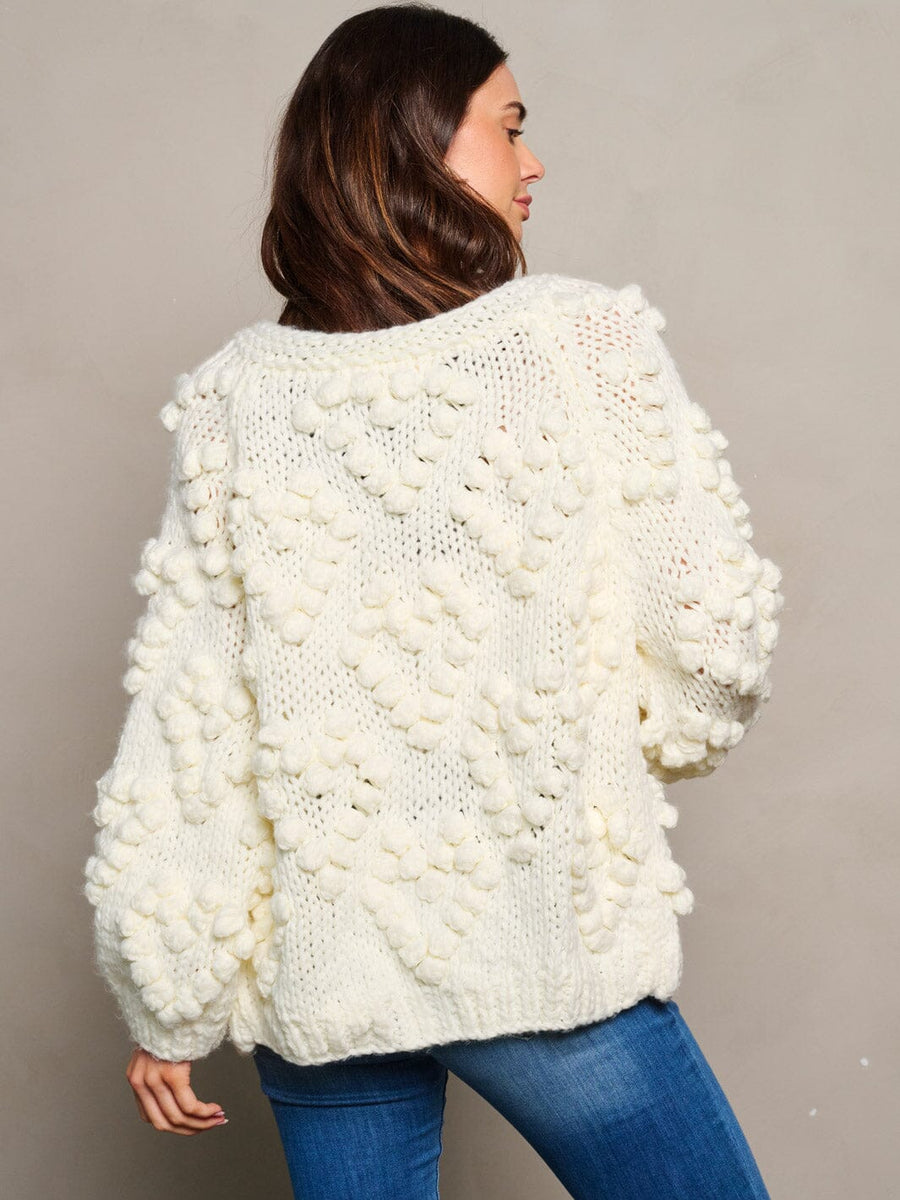 Pom Chunky Cardigan - Multiple Color Options