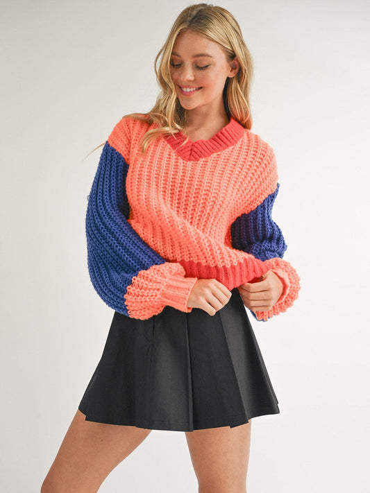 Colorblock Knit Sweater