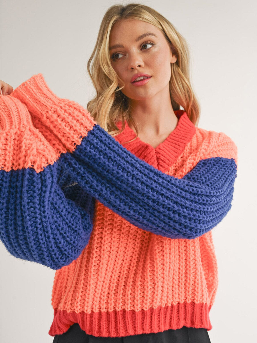 Colorblock Knit Sweater