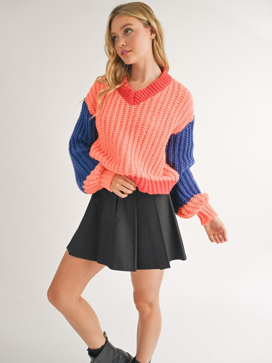 Colorblock Knit Sweater