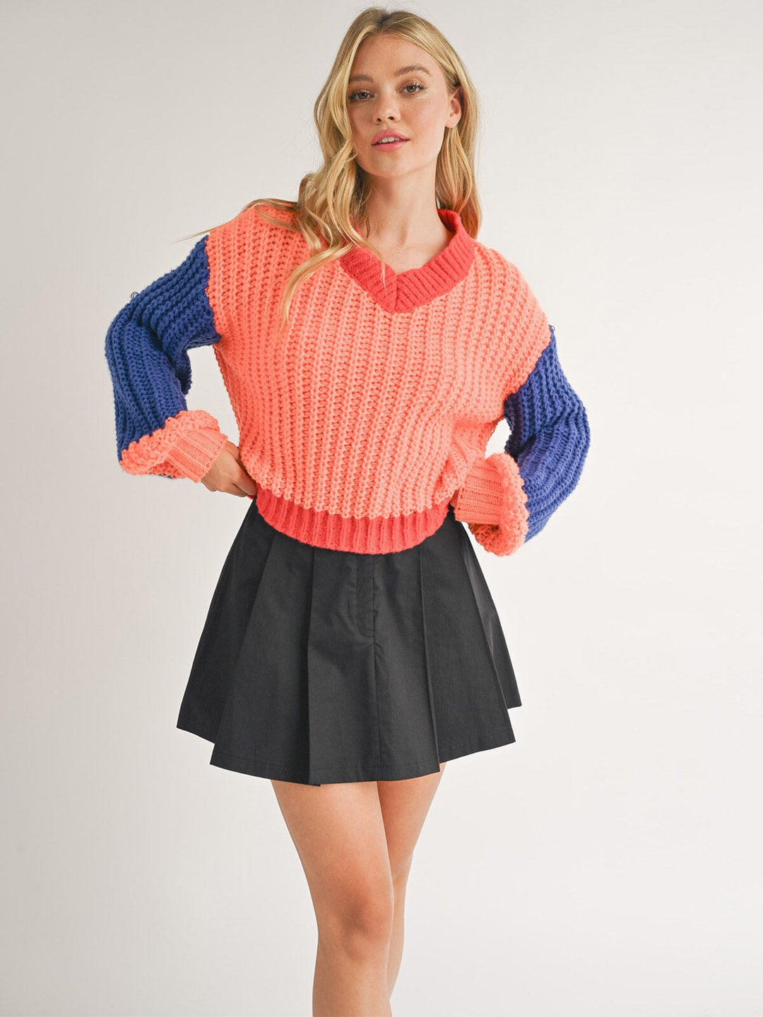 Colorblock Knit Sweater