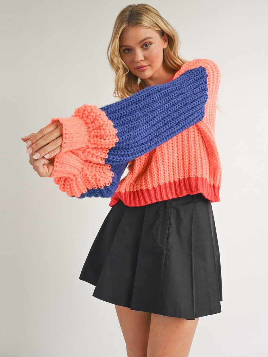 Colorblock Knit Sweater