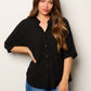 Mid Sleeve Button Up Blouse