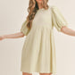 Short Puff Sleeve Babydoll Dress