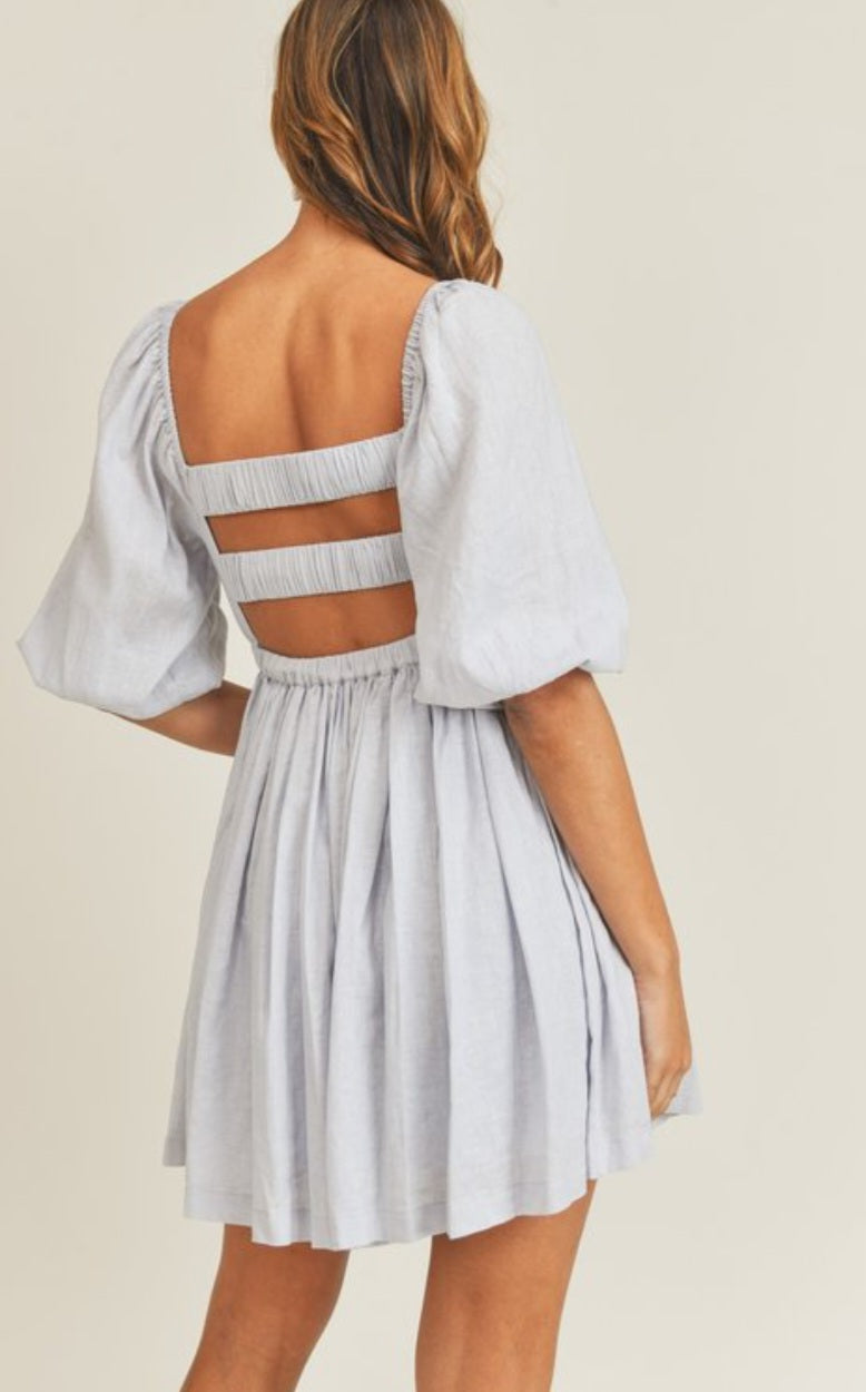 Babydoll Open Back Dress