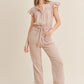 Ruffle Sleeve Jumpsuit With Pockets