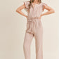 Ruffle Sleeve Jumpsuit With Pockets