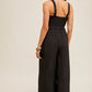 Black Adjustable Strap Jumpsuit