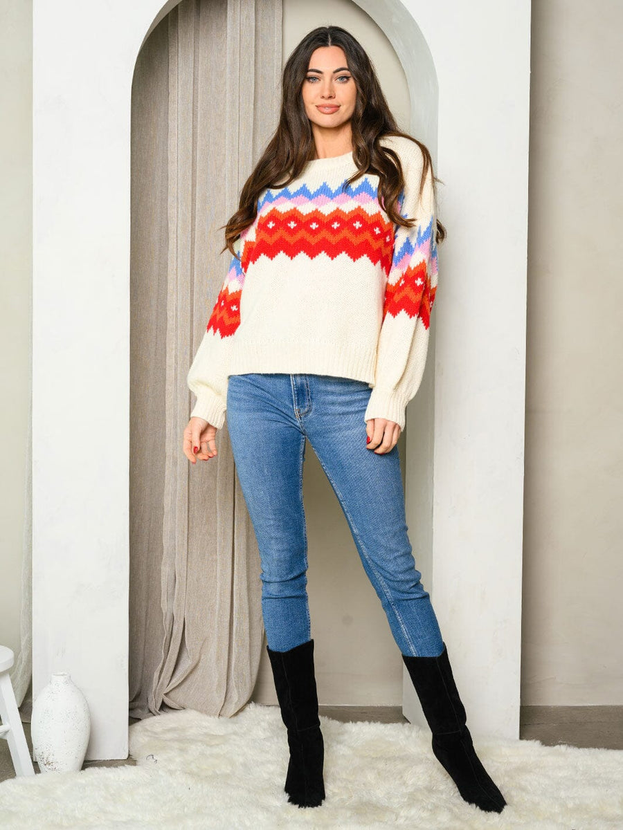 Colorblock Knit Sweater