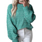 Cable Knit Balloon Sleeve Sweater