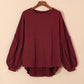 Balloon Sleeve Knit Top - Plus