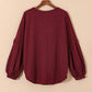 Balloon Sleeve Knit Top - Plus