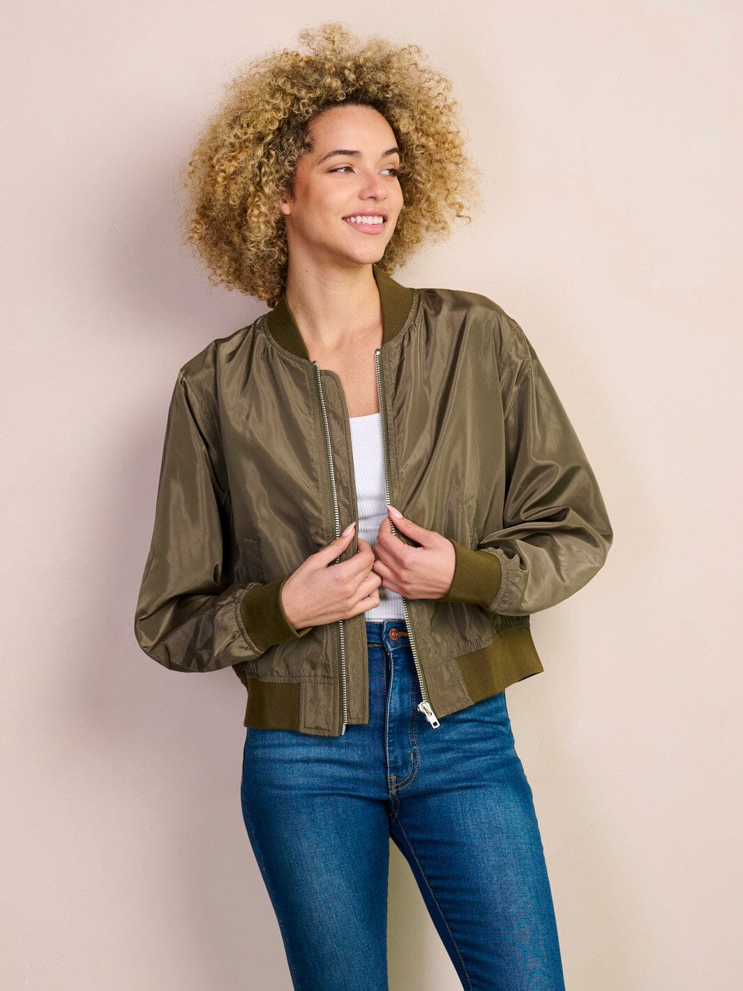 Olive Bomber Jacket