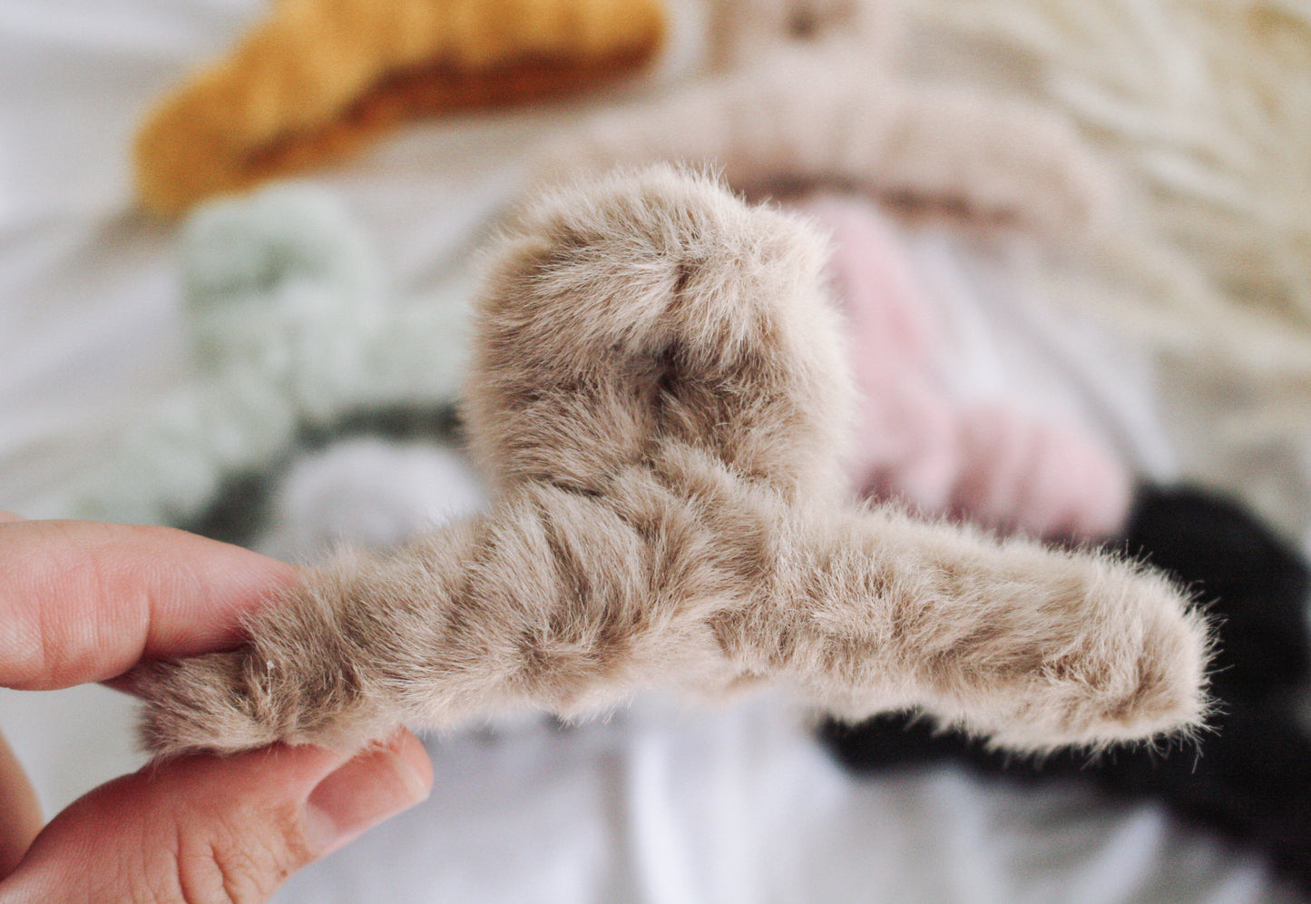 Fuzzy Hair Clips