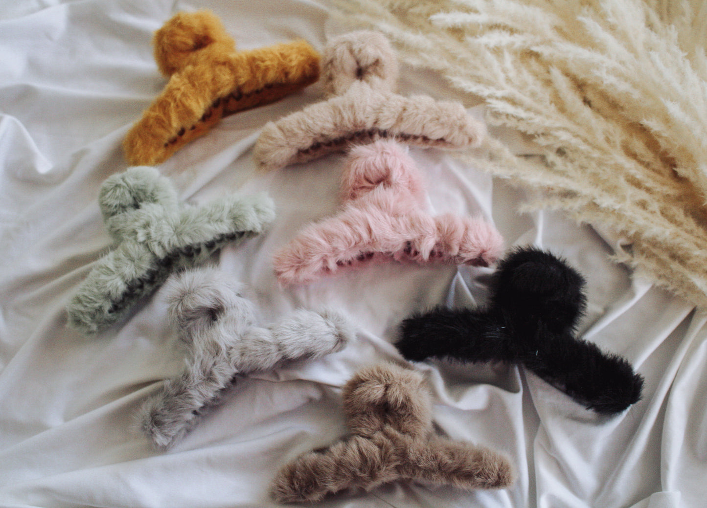 Fuzzy Hair Clips