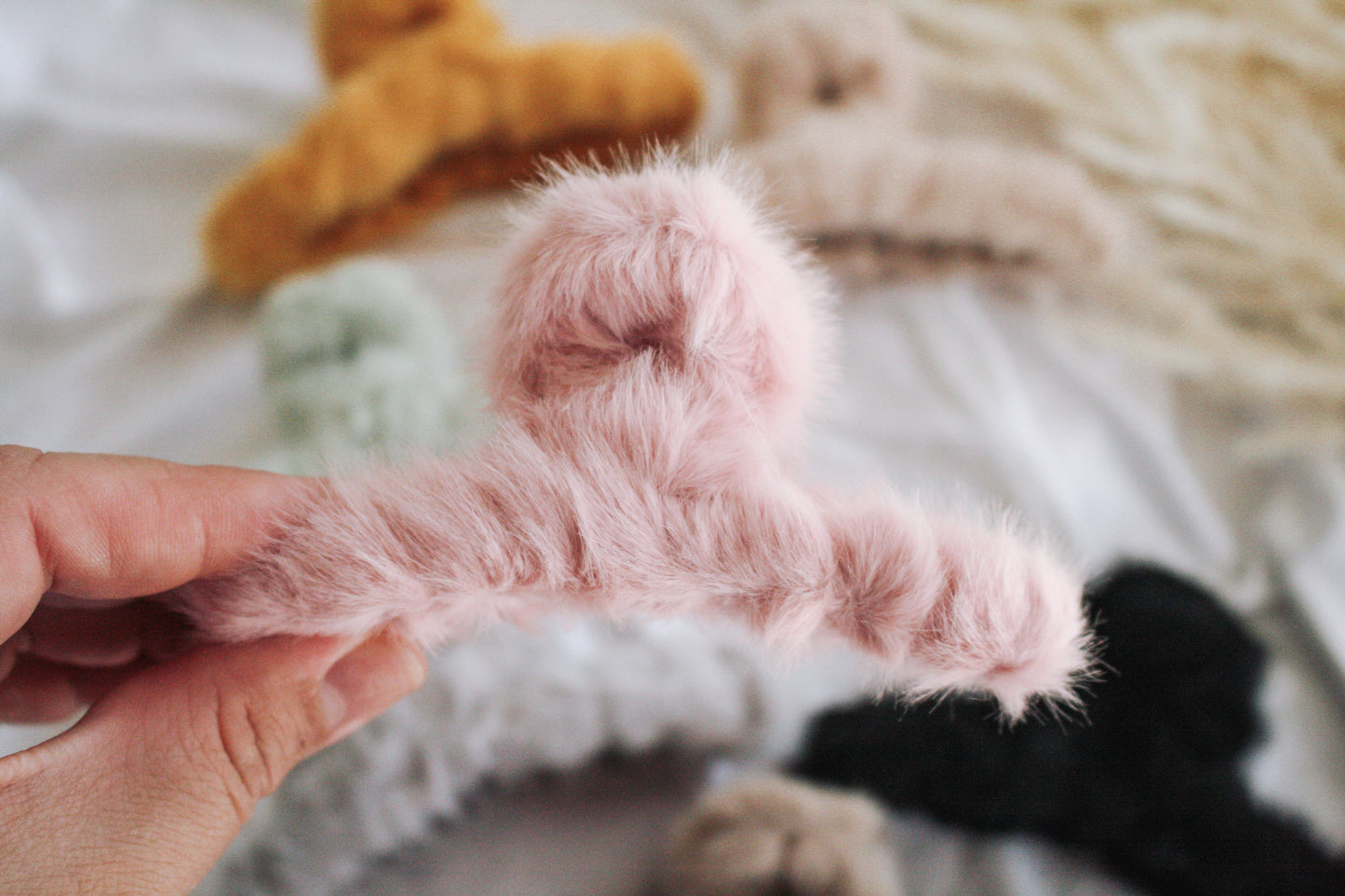 Fuzzy Hair Clips