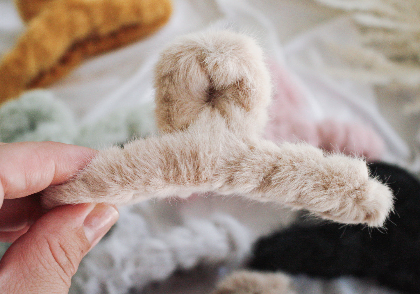 Fuzzy Hair Clips