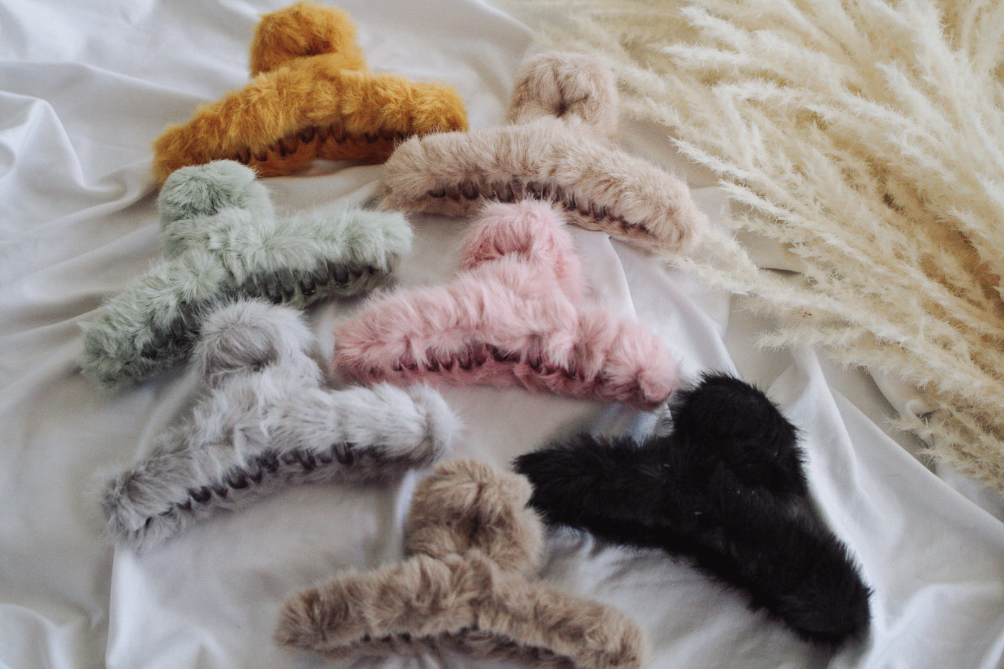 Fuzzy Hair Clips