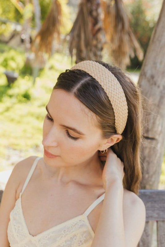 Faux Leather Braided Headband - Multiple Color Options