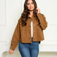 Brown Pocket Button Utility Jacket