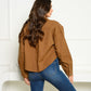 Brown Pocket Button Utility Jacket