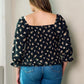 Ruched Floral Top - Plus