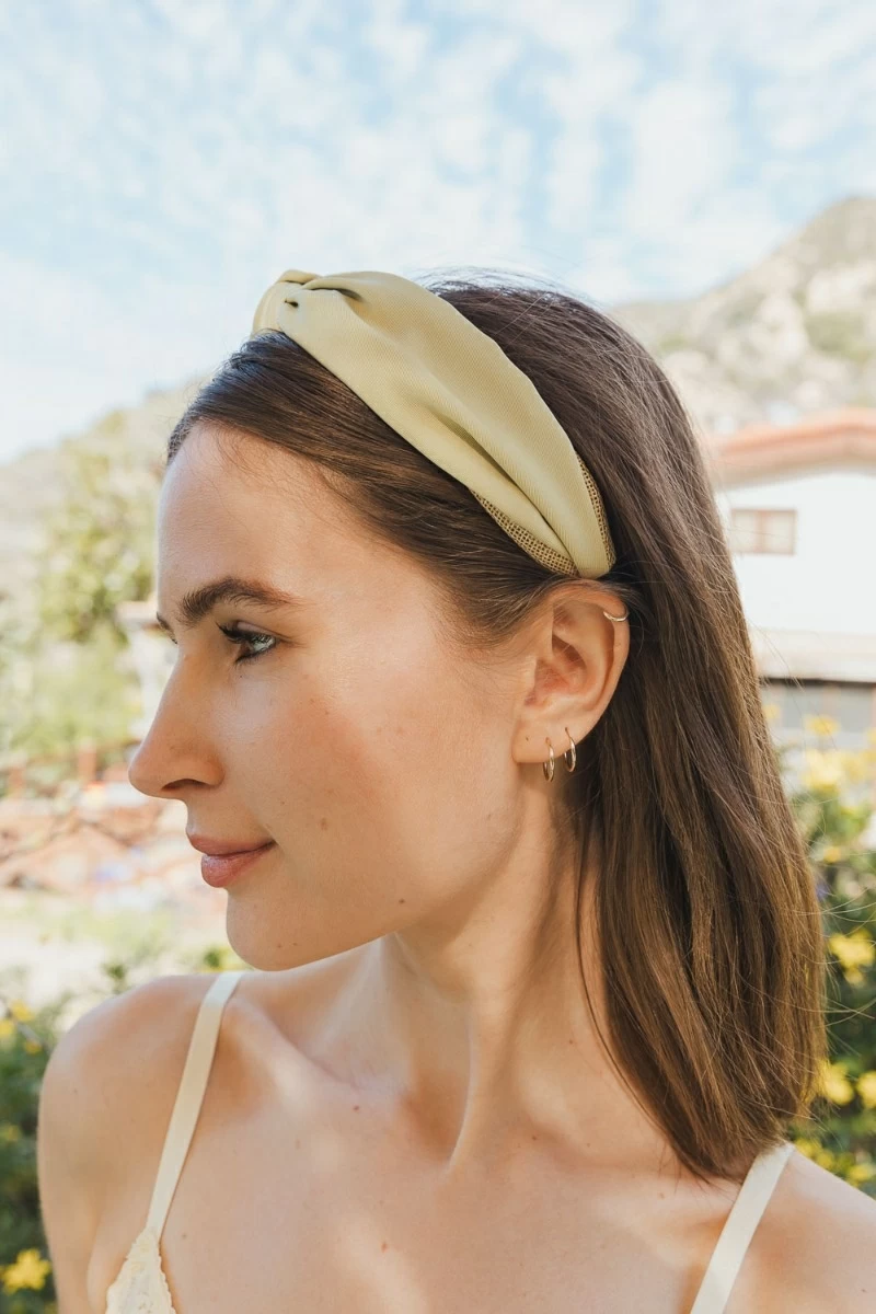 Woven Top Knotted Headband - (Multiple Color Options)