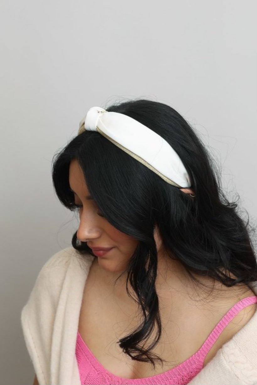 Woven Top Knotted Headband - (Multiple Color Options)