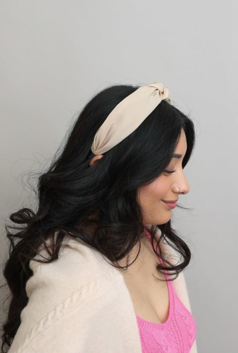 Woven Top Knotted Headband - (Multiple Color Options)